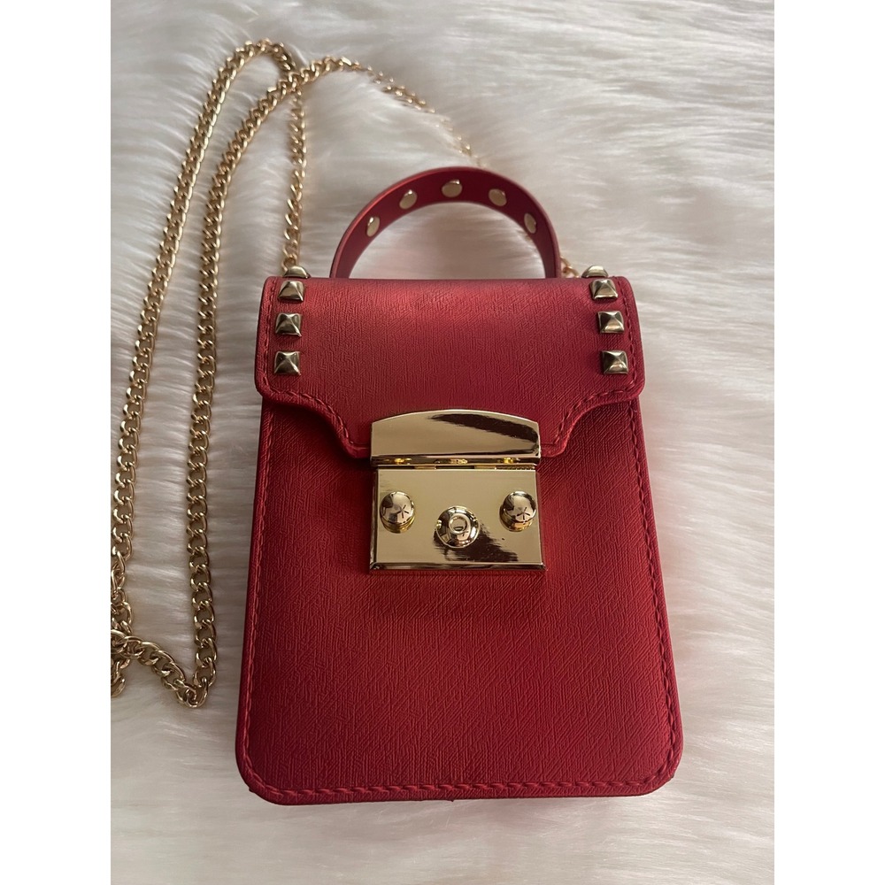 Elegant Wine Color Chain Strap Crossbody Modern Fashion  CROSSBODY   Bag